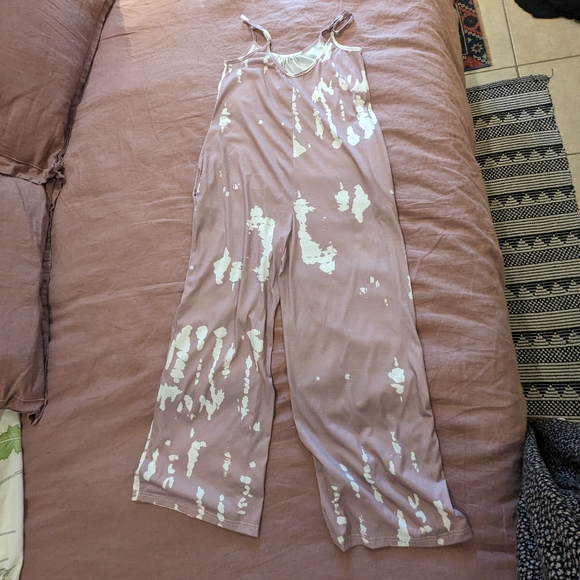 Romantichut mauve strappy romper with side seam pockets pocket - Picture 4 of 4